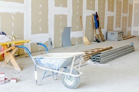 Andy's Drywall Services worksite - why drywall is the go-to-wall material.